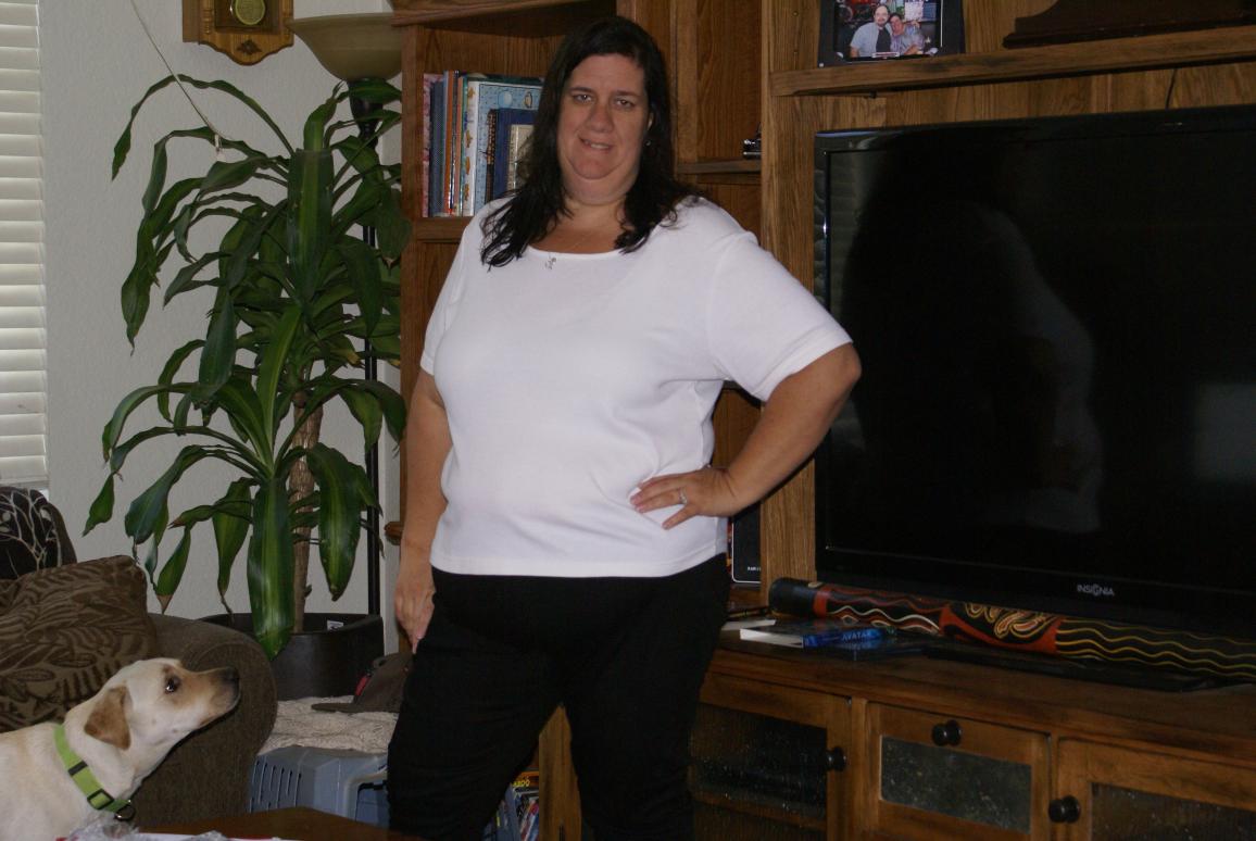 9-26-13  60 lbs lighter. From Bursting out a size 26- comfortably fitting a size 18