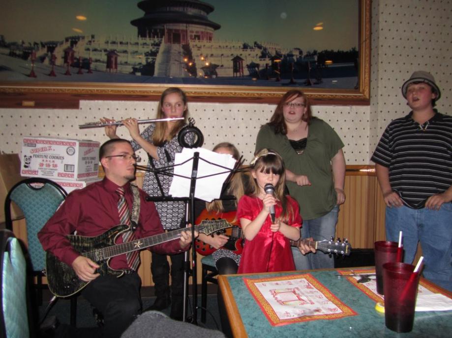 Grandma's Christmas Party - I'm the one in the green shirt