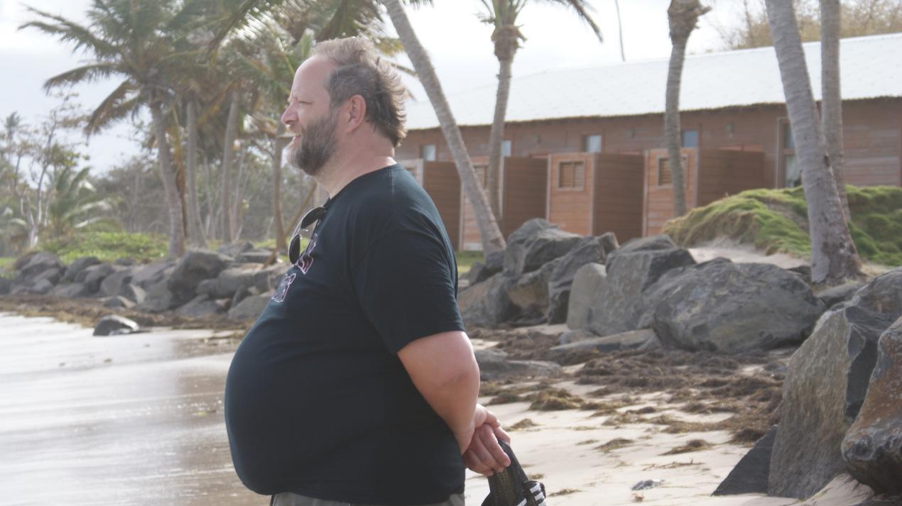 On the beach in St. Lucia.  This picture was one of the major motivations for WLS.  Feb 2011